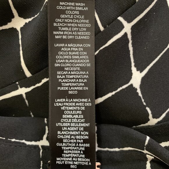 Chico's Black Label Grid Pattern Tunic Top Sz 0 (S/4) #2E - Picture 12 of 14